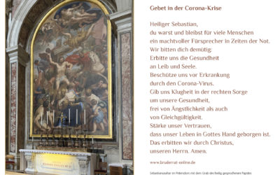 Aufruf der Schützen zum Gebet in der Corona-Krise „Heiliger Sebastian, beschütze uns“